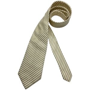 HUGO BOSS Beige Striped Silk LUXURY Tie USA